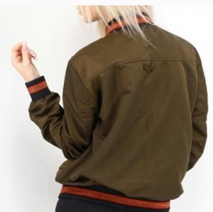 Zara Trafaluc Dark Olive Bomber Jacket- Sz Small